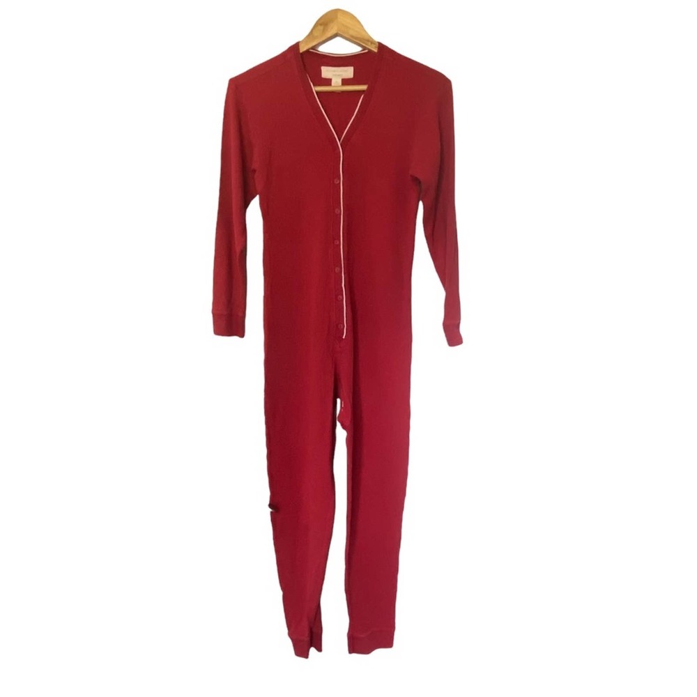 Victoria’s Secret red one piece long johns onesie thermal long johns underwear S